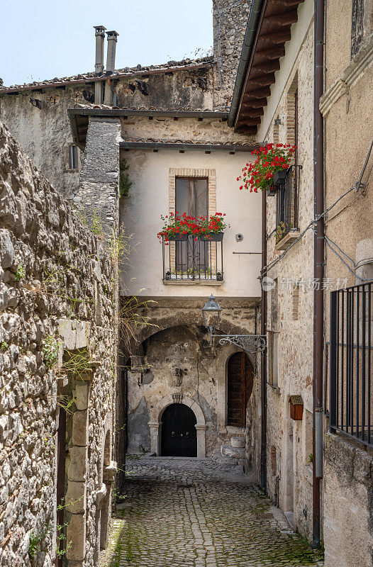 中世纪城镇中心，Campo di Giove Abruzzo意大利